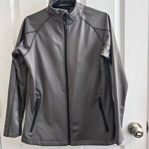 Women's Sleek Gray Windbreaker Jacket